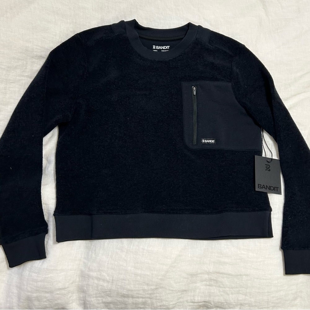 Bandit NWT Women’s Wool Terry Crewneck Pullover Size XS